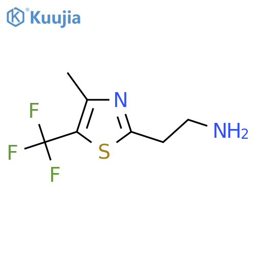 2-4-methyl-5-(trifluoromethyl)-1,3-thiazol-2-ylethan-1-amine structure
