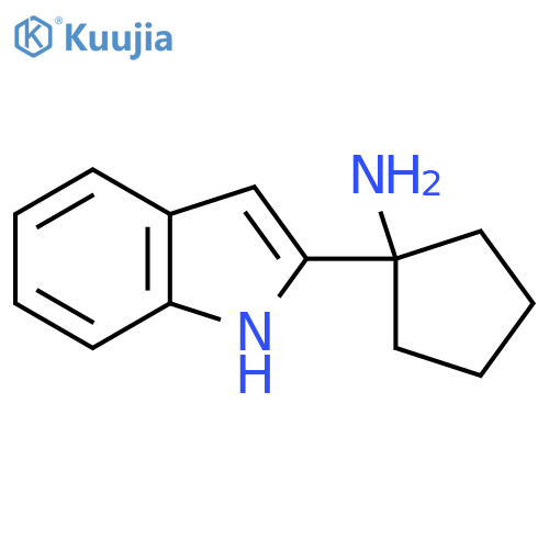 1-(1H-indol-2-yl)cyclopentan-1-amine structure