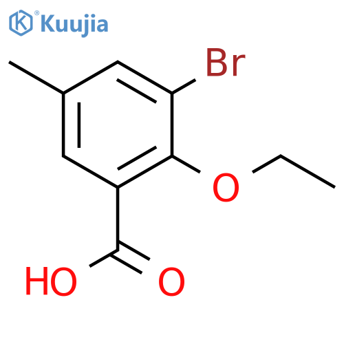3-Bromo-2-ethoxy-5-methylbenzoic acid structure