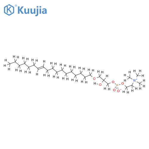 R-1-(11-Octadecenyl)glyceryl-3-phosphocholine structure