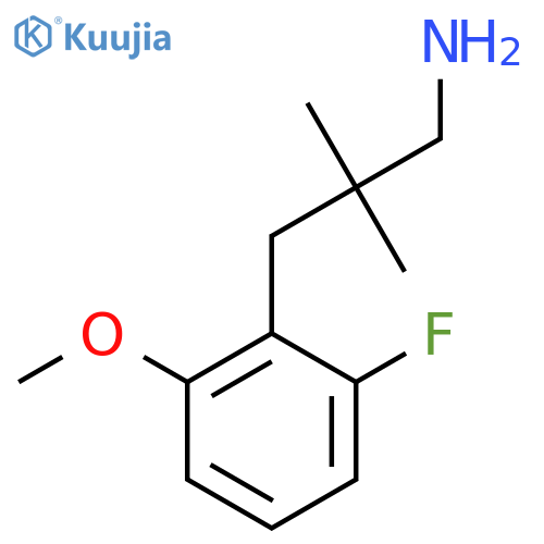 3-(2-fluoro-6-methoxyphenyl)-2,2-dimethylpropan-1-amine structure
