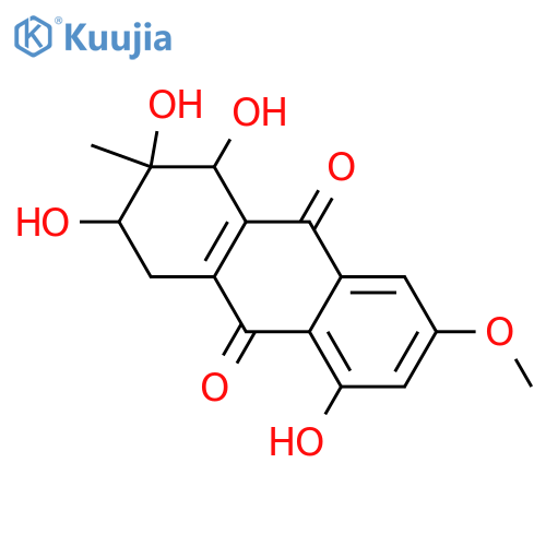 9,10-Anthracenedione,1,2,3,4-tetrahydro-1,2,3,5-tetrahydroxy-7-methoxy-2-methyl-, (1R,2R,3S)- structure