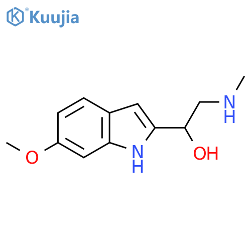 1-(6-methoxy-1H-indol-2-yl)-2-(methylamino)ethan-1-ol structure