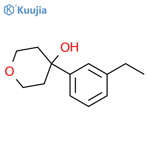 2H-Pyran-4-ol, 4-(3-ethylphenyl)tetrahydro- structure