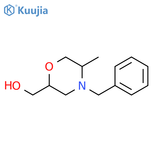 (4-benzyl-5-methylmorpholin-2-yl)methanol structure