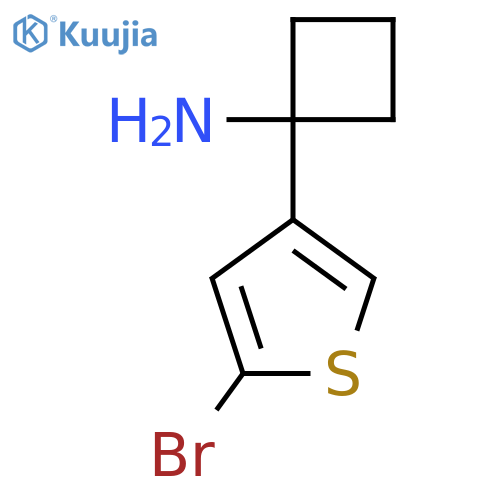 1-(5-bromothiophen-3-yl)cyclobutan-1-amine structure