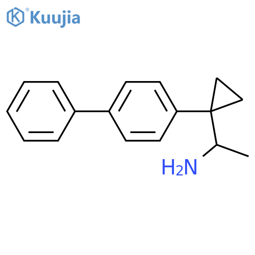 1-1-(4-phenylphenyl)cyclopropylethan-1-amine structure