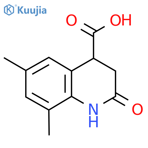 6,8-Dimethyl-2-oxo-1,2,3,4-tetrahydroquinoline-4-carboxylic acid structure