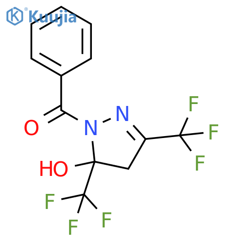 1H-Pyrazol-5-ol, 1-benzoyl-4,5-dihydro-3,5-bis(trifluoromethyl)- structure