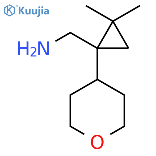 2,2-dimethyl-1-(oxan-4-yl)cyclopropylmethanamine structure