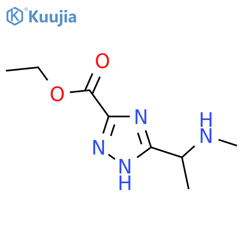 1H-1,2,4-Triazole-5-carboxylic acid, 3-[1-(methylamino)ethyl]-, ethyl ester structure