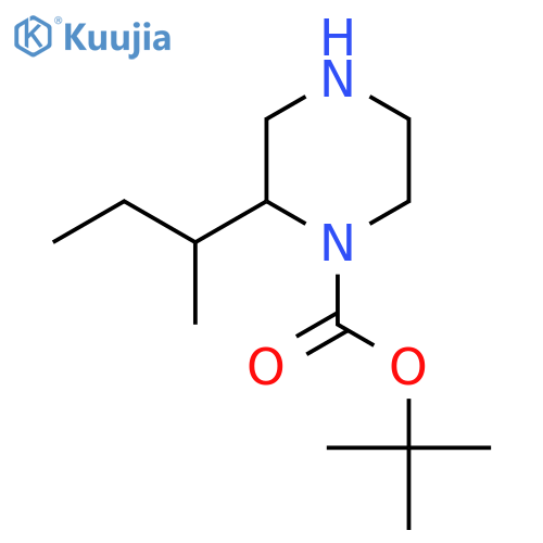 tert-butyl 2-(butan-2-yl)piperazine-1-carboxylate structure