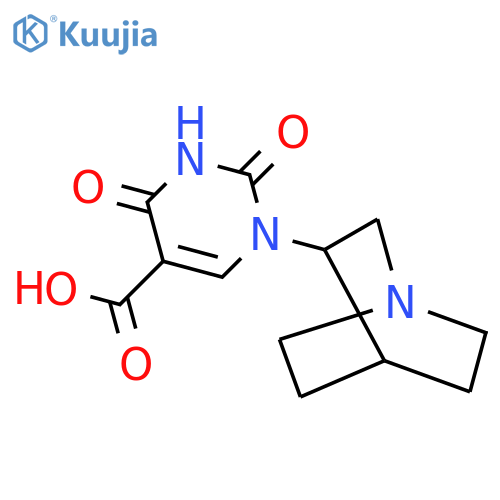 1-(1-Azabicyclo[2.2.2]octan-3-yl)-2,4-dioxopyrimidine-5-carboxylic acid structure