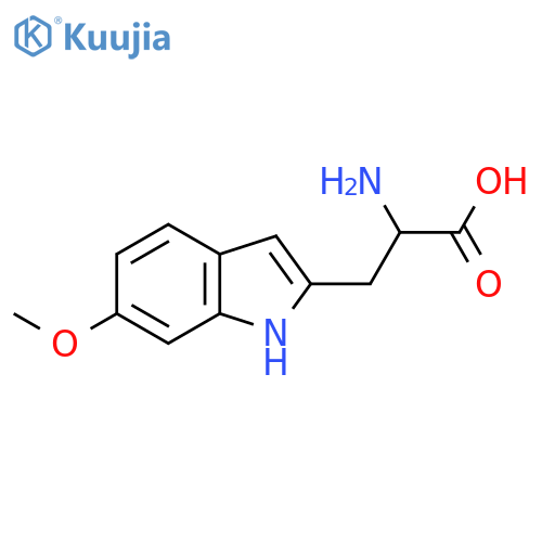 2-amino-3-(6-methoxy-1H-indol-2-yl)propanoic acid structure