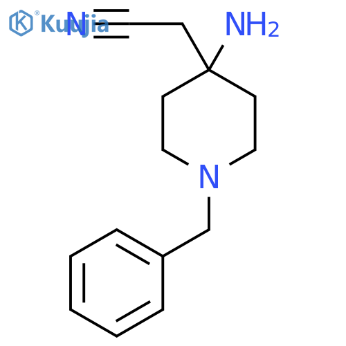 2-(4-Amino-1-benzylpiperidin-4-yl)acetonitrile structure