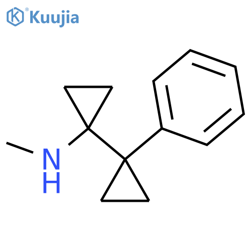 N-methyl-1-(1-phenylcyclopropyl)cyclopropan-1-amine structure