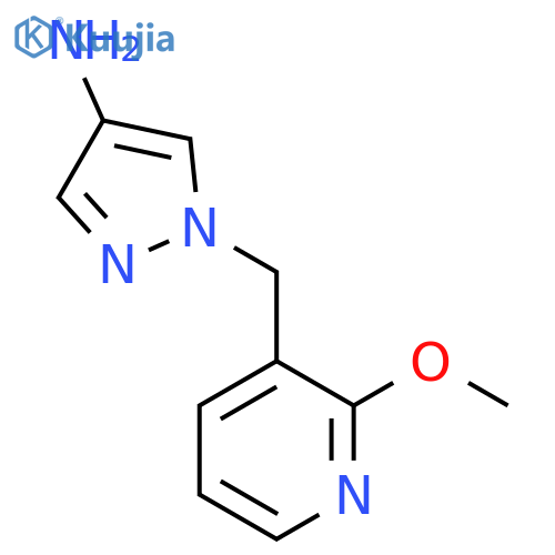 1-(2-methoxypyridin-3-yl)methyl-1H-pyrazol-4-amine structure