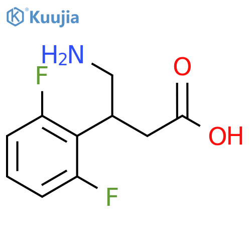4-amino-3-(2,6-difluorophenyl)butanoic acid structure