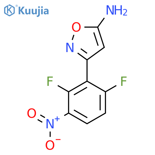 3-(2,6-difluoro-3-nitrophenyl)-1,2-oxazol-5-amine structure