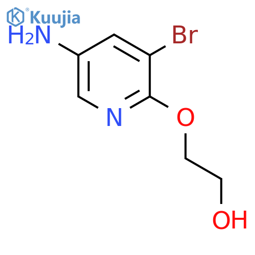 2-(5-amino-3-bromopyridin-2-yl)oxyethan-1-ol structure