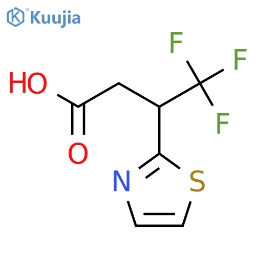4,4,4-trifluoro-3-(1,3-thiazol-2-yl)butanoic acid structure