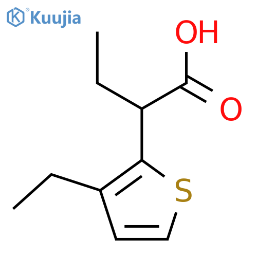 2-(3-ethylthiophen-2-yl)butanoic acid structure