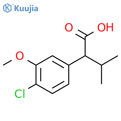 2-(4-chloro-3-methoxyphenyl)-3-methylbutanoic acid structure