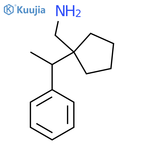 1-(1-phenylethyl)cyclopentylmethanamine structure