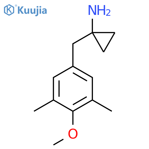 1-(4-methoxy-3,5-dimethylphenyl)methylcyclopropan-1-amine structure