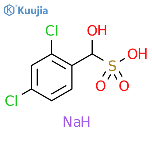 Benzenemethanesulfonic acid, 2,4-dichloro-α-hydroxy-, sodium salt (1:1) structure