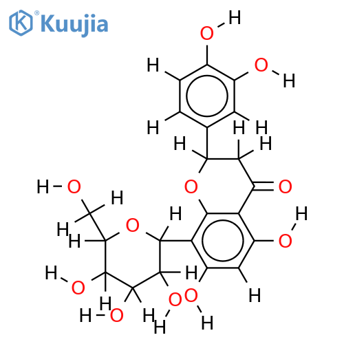 (S)-8-Glucosyl-3',4',5,7-tetrahydroxyflavanone structure