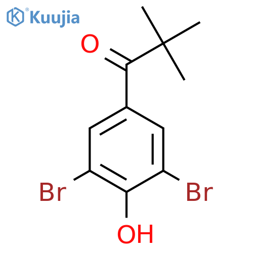 1-(3,5-Dibromo-4-hydroxyphenyl)-2,2-dimethylpropan-1-one structure