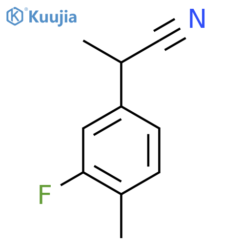 2-(3-fluoro-4-methylphenyl)propanenitrile structure