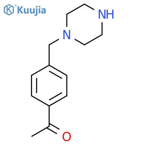 1-{4-(piperazin-1-yl)methylphenyl}ethan-1-one structure