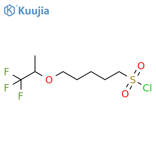 5-(1,1,1-trifluoropropan-2-yl)oxypentane-1-sulfonyl chloride structure