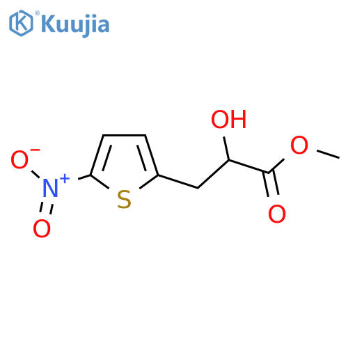methyl 2-hydroxy-3-(5-nitrothiophen-2-yl)propanoate structure