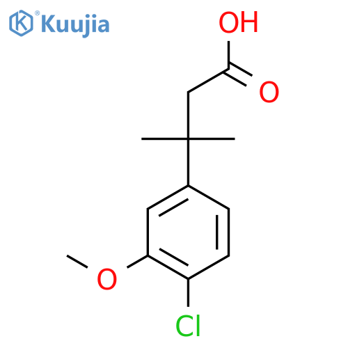 3-(4-chloro-3-methoxyphenyl)-3-methylbutanoic acid structure