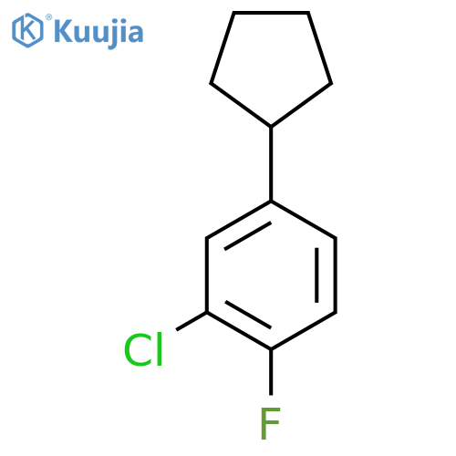 2-Chloro-4-cyclopentyl-1-fluorobenzene structure