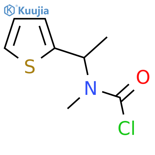 N-methyl-N-[1-(thiophen-2-yl)ethyl]carbamoyl chloride structure