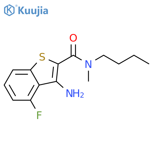 3-amino-N-butyl-4-fluoro-N-methyl-1-benzothiophene-2-carboxamide structure