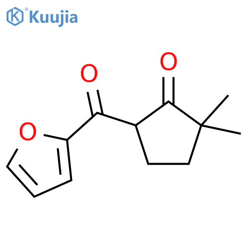 5-(furan-2-carbonyl)-2,2-dimethylcyclopentan-1-one structure