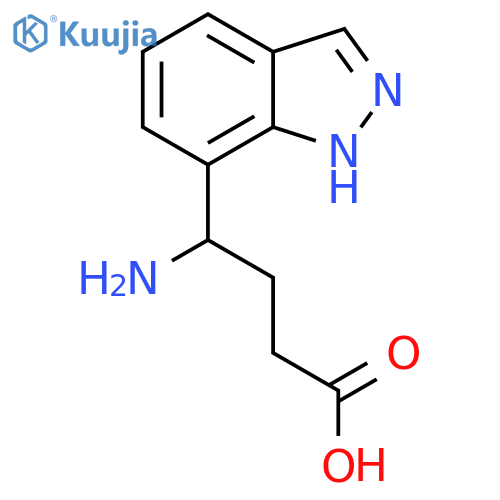 4-amino-4-(1H-indazol-7-yl)butanoic acid structure