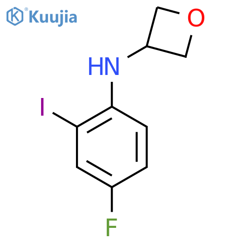 N-(4-fluoro-2-iodophenyl)oxetan-3-amine structure