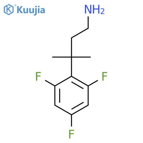 3-methyl-3-(2,4,6-trifluorophenyl)butan-1-amine structure