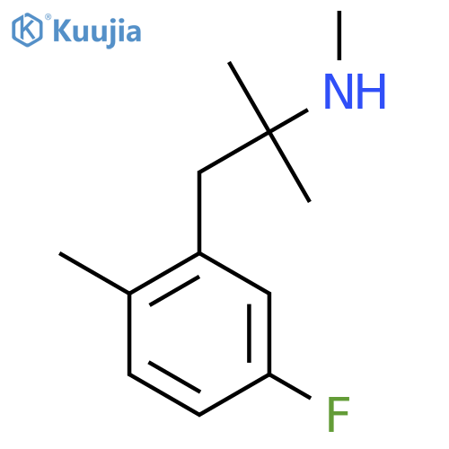 1-(5-fluoro-2-methylphenyl)-2-methylpropan-2-yl(methyl)amine structure