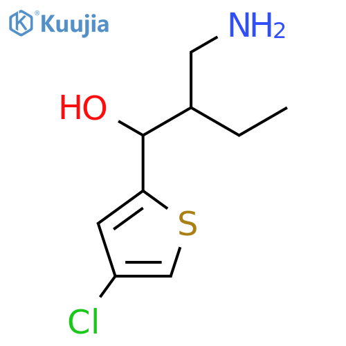 2-(Aminomethyl)-1-(4-chlorothiophen-2-yl)butan-1-ol structure