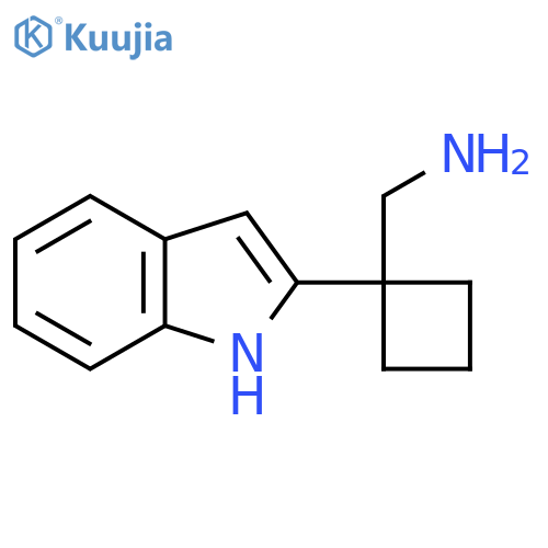 1-(1H-indol-2-yl)cyclobutylmethanamine structure