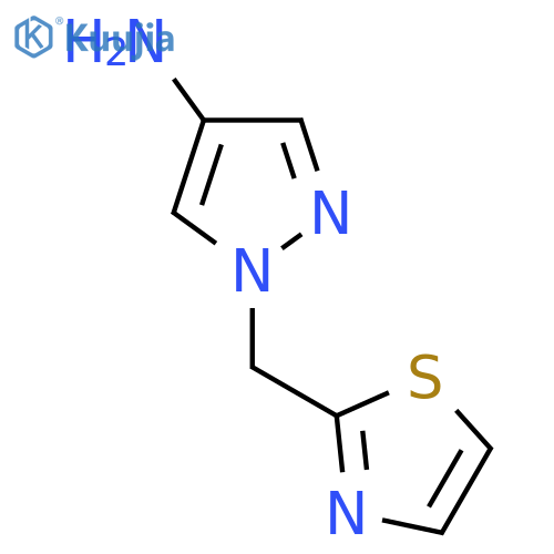 1-(1,3-Thiazol-2-ylmethyl)-1H-pyrazol-4-amine structure