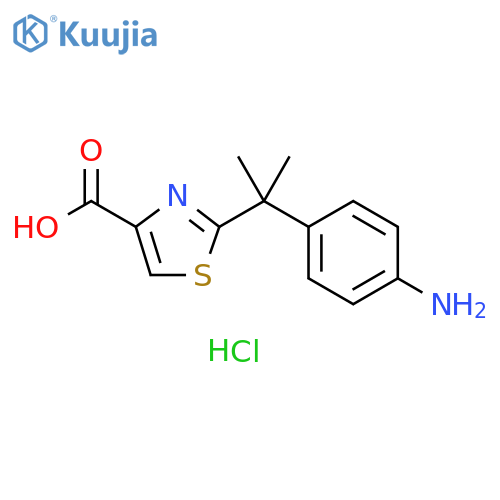 2-(4-Aminophenyl)propan-2-yl-4-thiazolecarboxylic Acid Hydrochloride structure