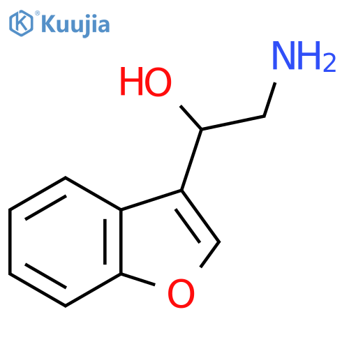 2-Amino-1-(1-benzofuran-3-yl)ethan-1-ol structure